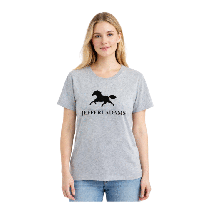 jefferiadams classic fit tee shirt for women - crew neck